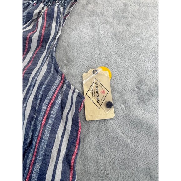 St. John's Bay Blouse Women's XL Sleeveless Striped Top NWT - Picture 5 of 10